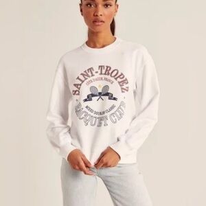 Abercrombie St Tropez Crew Neck Sweater XXS White